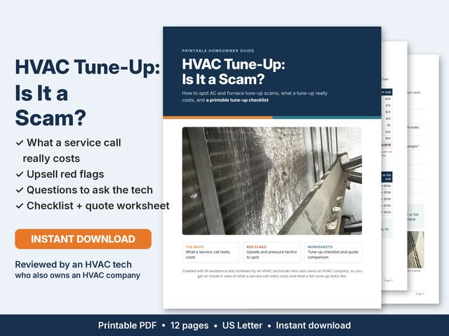 Cover preview of the HVAC Tune-Up Guide: Is It a Scam? printable