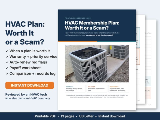 Cover preview of the HVAC Membership Plan: Worth It or a Scam? printable